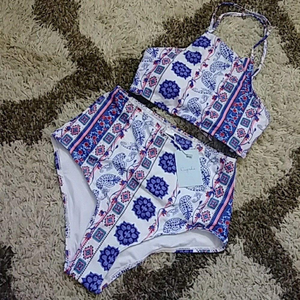 NWT Cupshe high waist bikini size M
